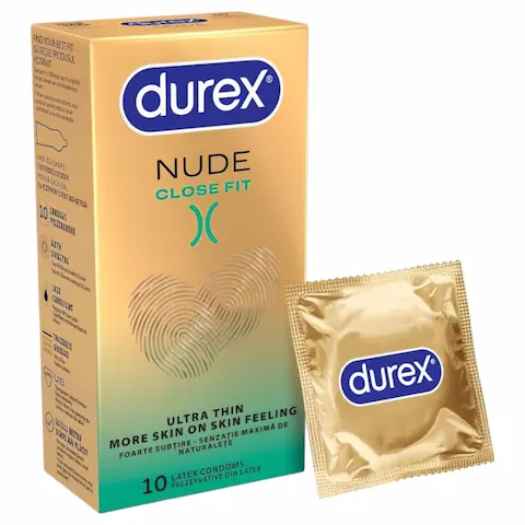 Durex Nude Close Fit – tenký kondom (10 ks)