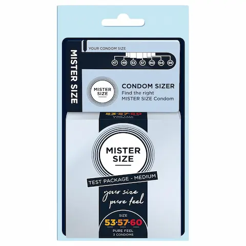 Mister Size – sada kondomů s měřidlem penisu – 3 ks