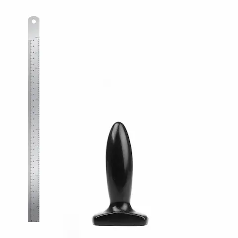 Wolf Bullet Plug L, černý anální kolík 16,5 x 3,3–4,6 cm