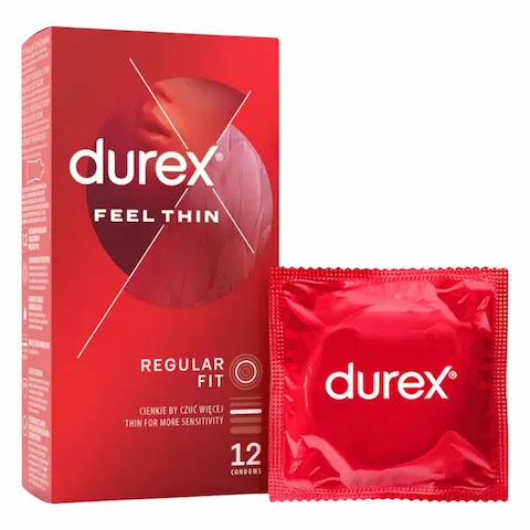 Durex Feel Thin – ultra tenké kondomy – realistický pocit – 12 ks