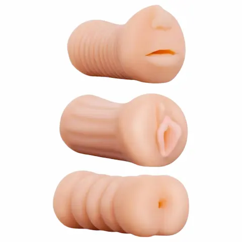 XXX To GO Juicy set (3 ks) – umělá vagína, ústa, anální masturbátor
