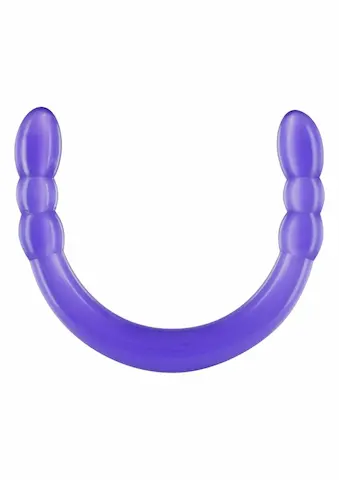 ToyJoy Double Digger Dong Purple, oboustranné dildo 45 x 3 cm