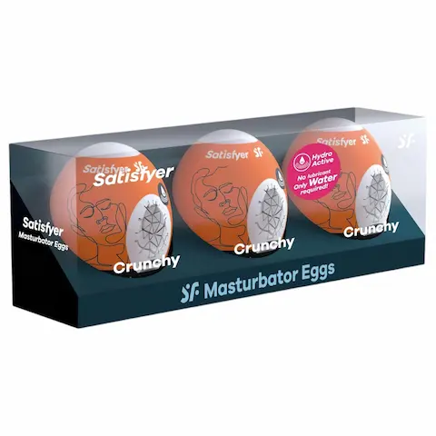 Satisfyer Egg Crunchy – sada masturbátorů ve tvaru vejce – 3 ks