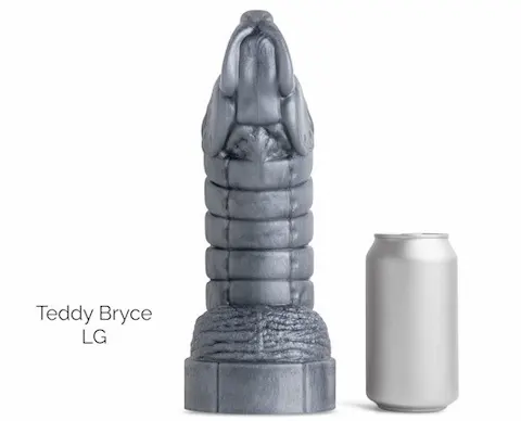 Mr. Hankey’s Toys Teddy Bryce Large, prémiové silikonové dildo s Vac-U-Lock 27 x 5,3–8,5 cm