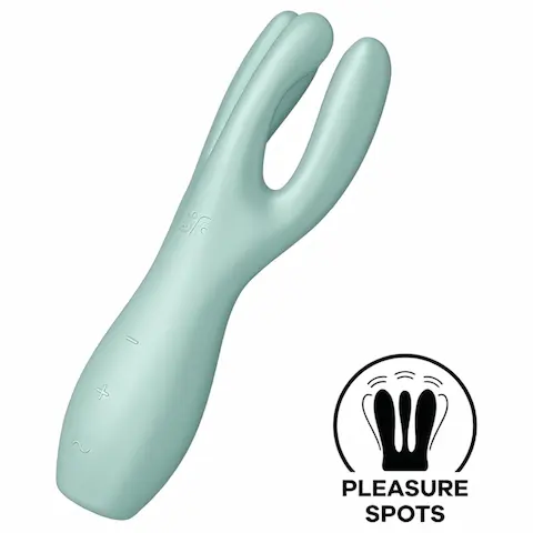 Satisfyer Threesome 3 – akumulátorový klitorální vibrátor (máta)