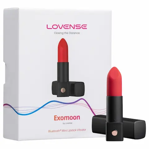 Lovense Exomoon – minivibrátor ve tvaru rtěnky (černý)