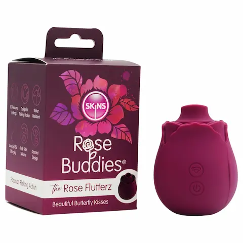 Skins Rose Flutterz – akumulátorový klitorální vibrátor (fialový)
