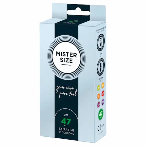Mister Size – tenký kondom – 47 mm – 10 ks