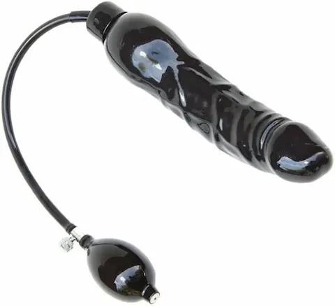 Mister B Inflatable Solid Dildo XL, černé nafukovací dildo s pevným jádrem 23 x 5 cm