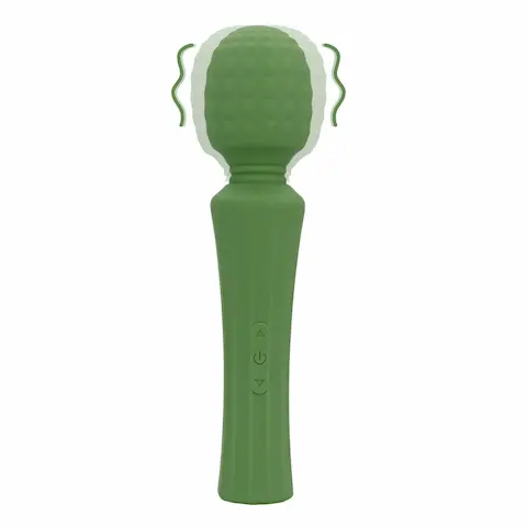 Loveline Powerful Wand Vibrator with Still Handle Green Mumba, vibrační masážní hlavice
