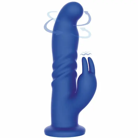 Playhouse Delight Rotating G-Spot Rabbit Vibrator, silikonový rotační rabbit vibrátor s přísavkou 20 x 5 cm