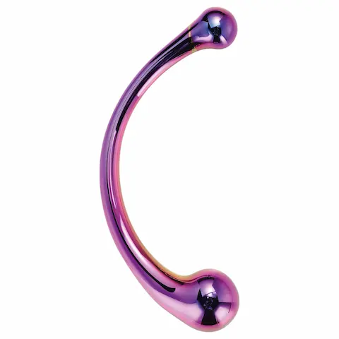 Dreamtoys – skleněné dildo – masážní – fialové