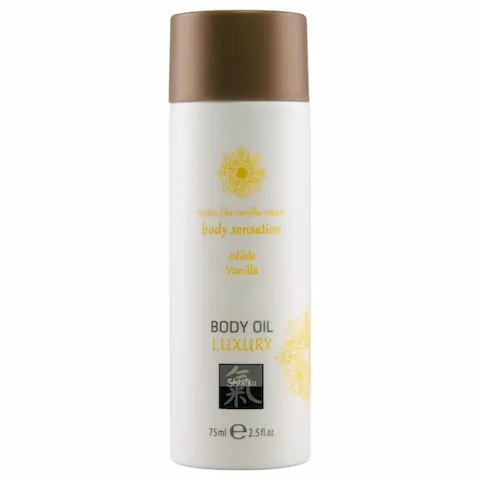 HOT – Shiatsu Luxury – jedlý masážní olej – vanilka (75 ml)