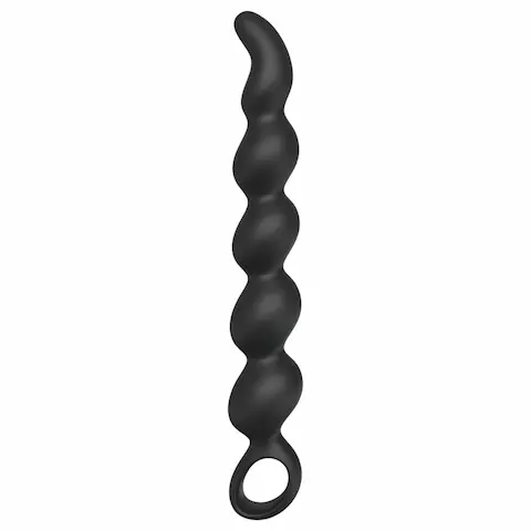 Sex HD Steven – anální dildo s perlami (černé)