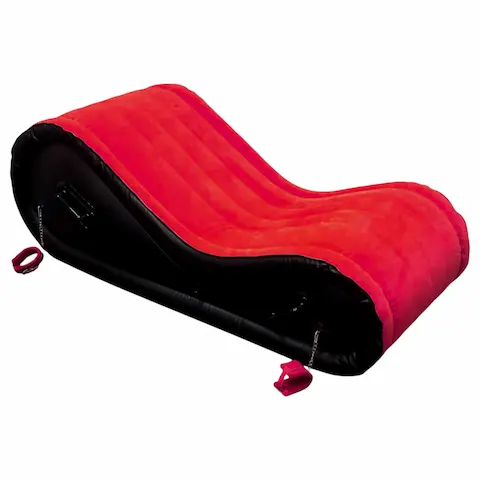 Desirel Magic Pillow – Nafukovací BDSM sexuální nábytek – s pouty (červený)