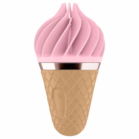 Satisfyer Sweet Treat – akumulátorový rotační vibrátor na klitoris (růžovo-hnědý)