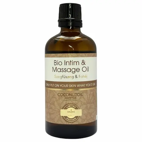 Coconutoil – bio intimní a masážní olej – hřebíček, skořice 80 ml